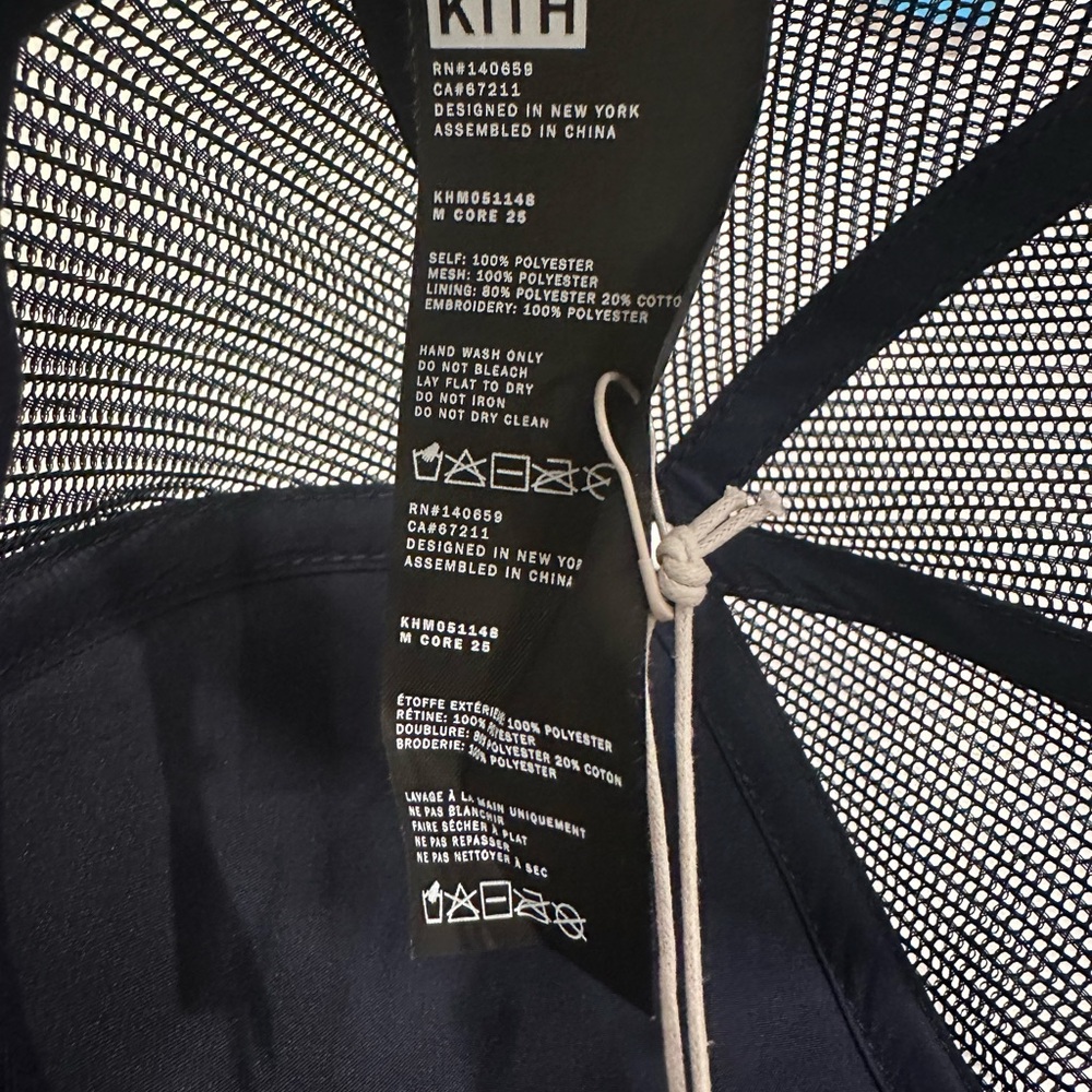 Kith Dark Blue Poly Foam Nolan Trucker Cap with Logo - Picture 6 of 8
